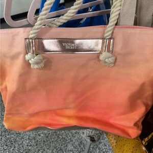 Victoria's Secret Pink and Orange Tote Bag